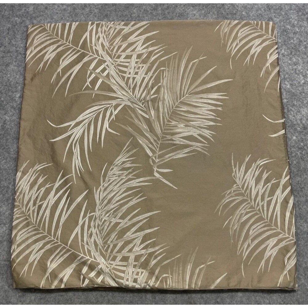 Between The Sheets Euro Sham Gold Tan Floral Egyptian Cotton Italy Luxury